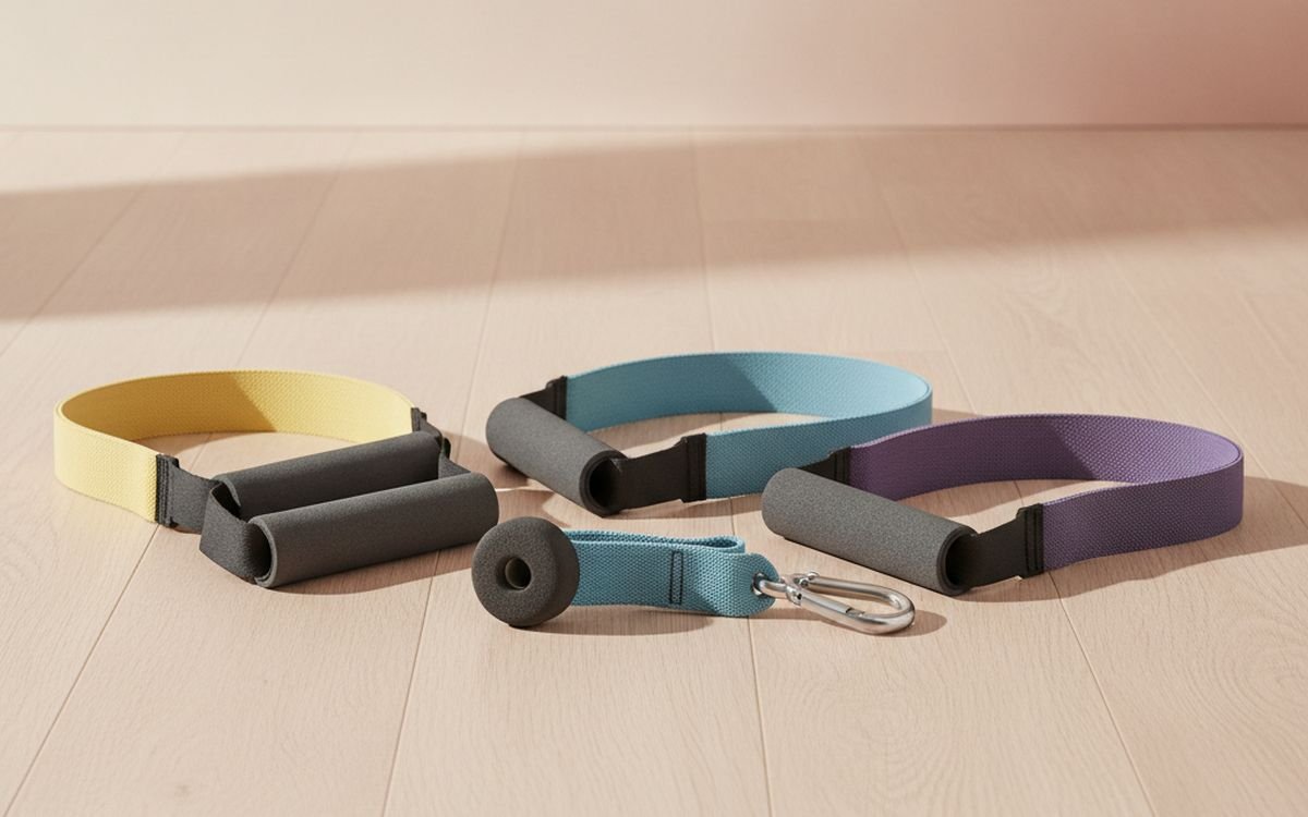 A set of resistance bands with handles
