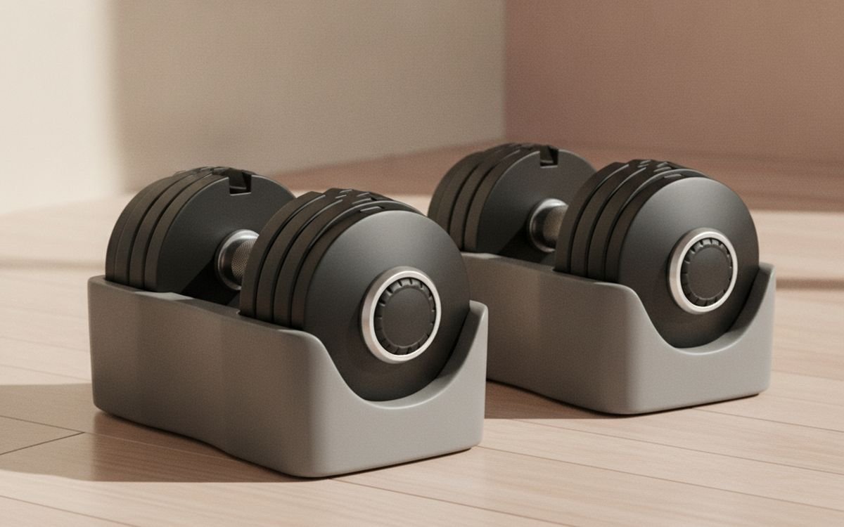 Adjustable dumbbells (Bowflex, NÜOBELL or similar)