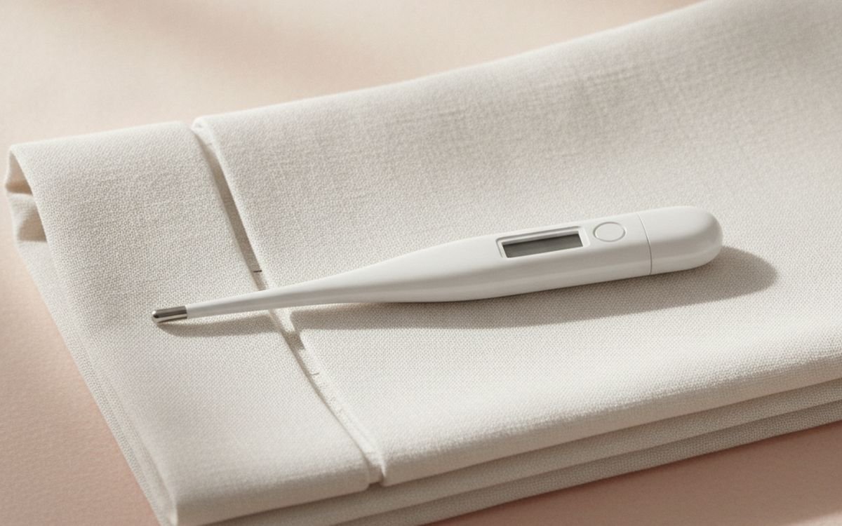 A digital thermometer