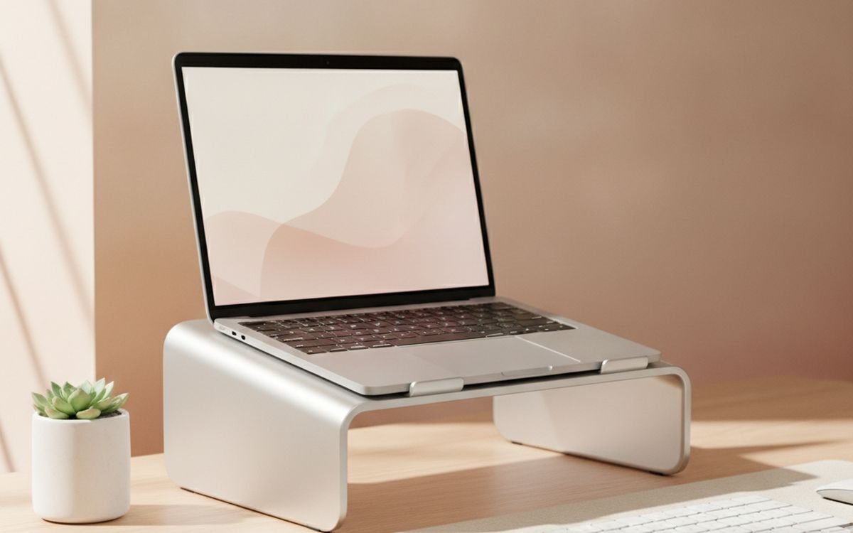 A laptop stand, or a stack of books