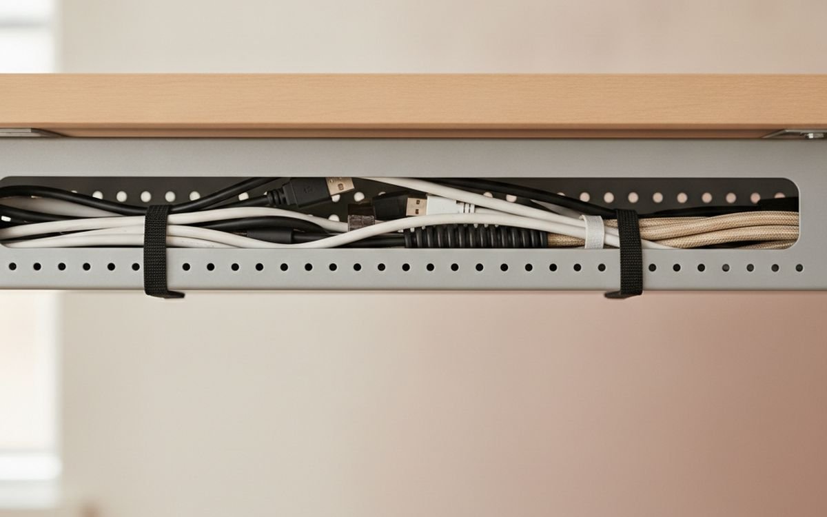 Cable tray and reusable ties