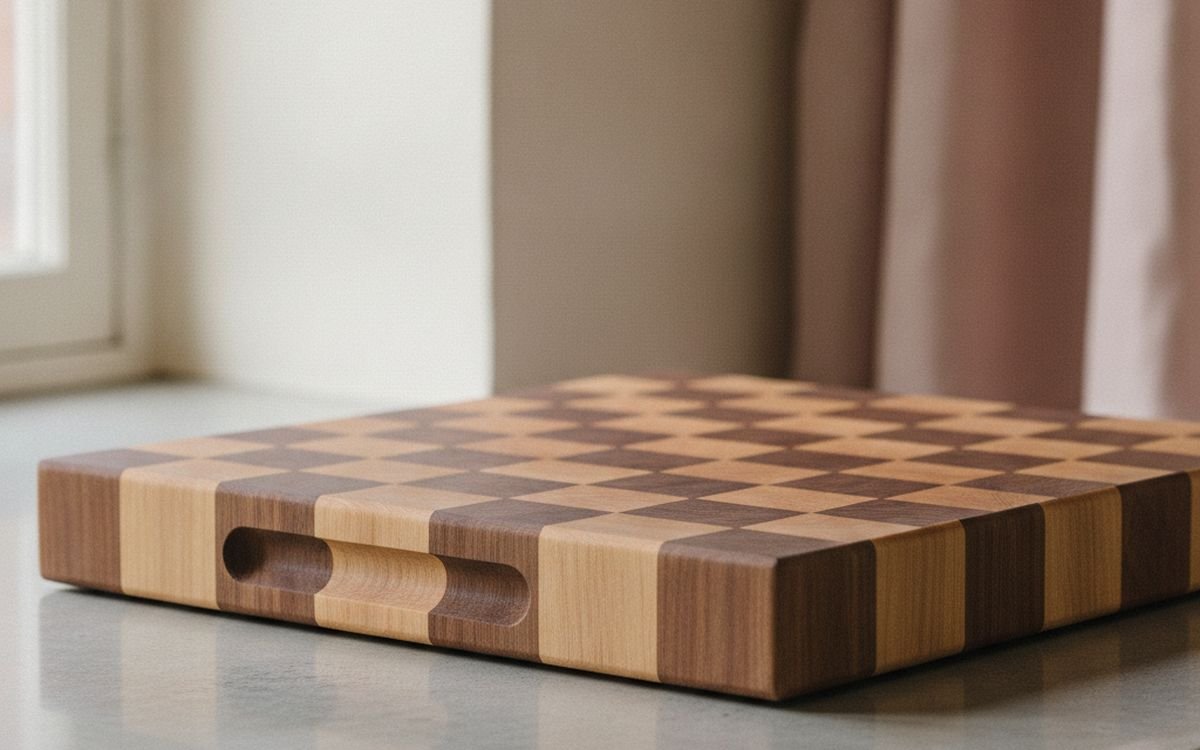 Large end-grain wooden cutting board