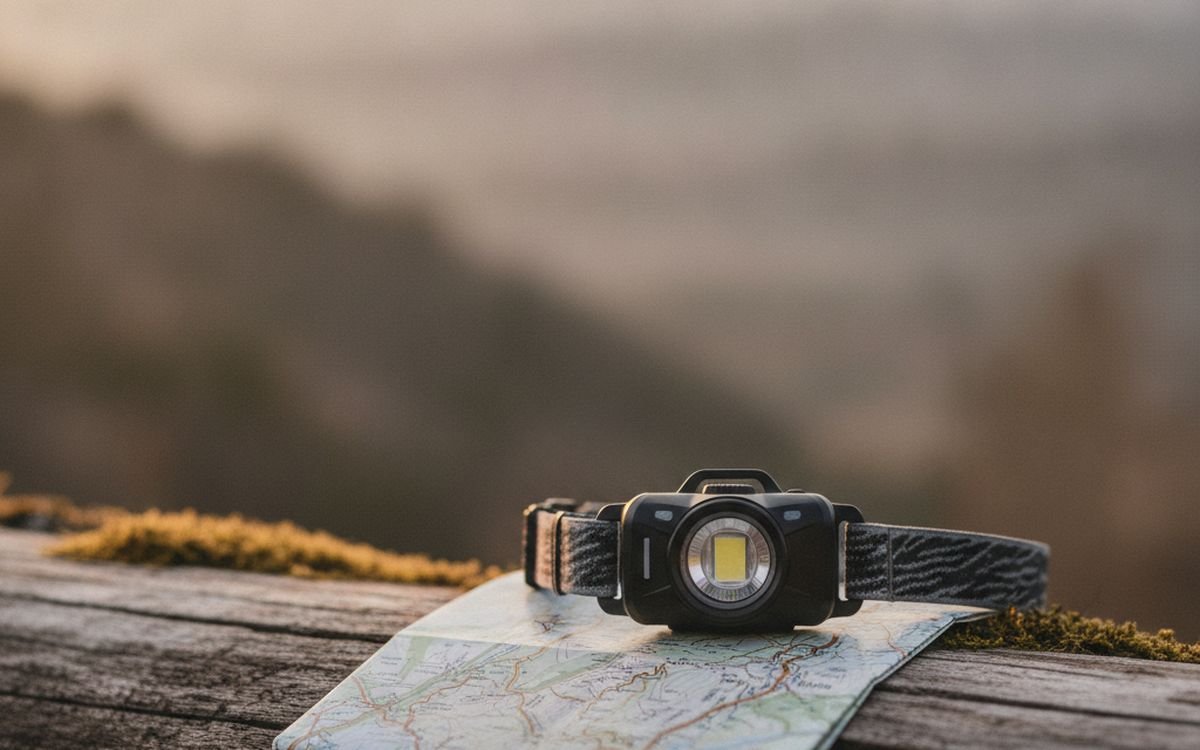 A headtorch with a red mode