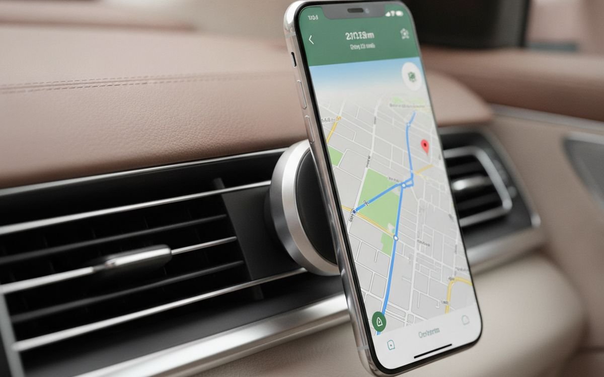 A magnetic car mount