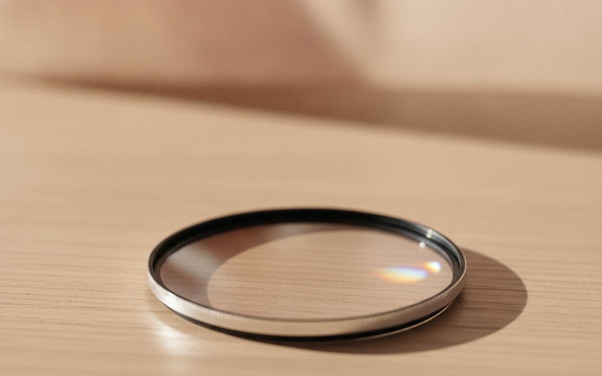 A circular polarising filter